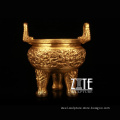 Custom metal casting statue bronze chinese ding sculpture